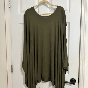 Three Birds Nest army green oversized poncho